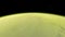 4K Venus Exoplanet 3D illustration, light green yellow cloudy planet from the orbit. Acid toxic desert Elements of this