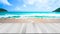 4K video clips, The most beautiful wooden terrace front seascape beach sea background in the summer