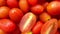 4K Video of close up of fresh red cherry tomatoes fusion food fresh vegetables and healthy organic eating concept