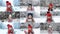 4k video collage portrait of little girls in winter