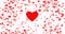 4K video. Flying heart animation. Hearts particles animation, video on white background