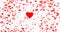 4K video. Flying heart animation. Hearts particles animation, video on white background