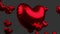 4k video of flying red heart balloons on the transparent background. Prores 4444 codec with alpha channel