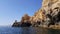 4k video of huge rocks at the cliff beach of Praia da Marinha, lovely hidden beach near Lagoa Algarve Portugal