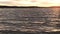 4K Video of ocean at sunset at in North Queensferry near Edinburgh.