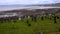 4K Video od view from St Peter`s church at heysham village