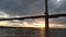 4k video of Queensferry Crossing Bridge near Edinburgh