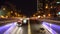 4K video road traffic in Brussels, Belgium, at night