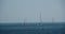 4k video,sailboat sailing in the sea,wide ocean waves surface.