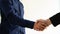 4k video of Two business people shaking hands, Business partnership meeting handshake concept