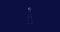 4K white outline female robot on blue background