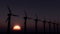 4k Windmill Turbines Clean At Sunrise timelapse,Green Wind Energy,new power.