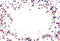 4th of July American Independence Day decorations stars confetti isolated frame