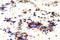 4th of July American Independence Day decorations stars confetti pattern isolated