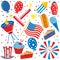4th of July Clip art Party Elements