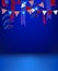 4th of july patriotic background template empty stage scene decorated for presentation product or event invitation american usa i