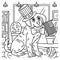 4th Of July Patriotic Puppy Coloring Page for Kids