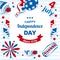 4th july stickers background