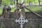 The 4th Station of the Cross with Jesus from Sainte Anne de Baupre Sanctuary from Quebec