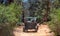 4X4 jeep on red orange rocks, Sedona Arizona USA