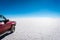 A 4Ã—4 travels across a vast salt lake