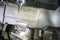 The 5-axis CNC milling machine cutting the aluminium V8 engine block by solid ball endmill tools.
