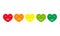 5 colorful hearts rating emoji