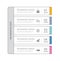 5 data infographics tab paper thin line index template. Vector illustration abstract background. Can be used for workflow layout,