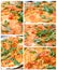 5 full size photos of classic italian pizza