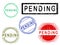 5 Grunge effect Office Stamps - PENDING