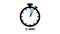 The 5 minutes, stopwatch icon. Stopwatch icon in flat style, timer on on color background. Motion graphics.