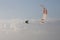 5 November 19, Red Bull pilot flying over the North Beach in NazarÃ©.