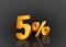 5% off 3d gold, Special Offer 5% off, Sales Up to 5 Percent, big deals, perfect for flyers, banners, advertisements, stickers, off