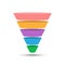 5-part lead generation template. A marketing funnel, pyramid, or sales conversion cone. Infographics