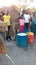 5 people buying chibuku beer, zambia