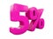 5 Percent Pink Sign