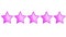 5 pink stars for rating