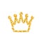 5 point crown golden glitter icon