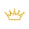 5 point crown golden glitter icon