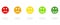 5 round Feedback Icons with 5 colors