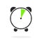 5 Seconds, 5 Minutes or 1 Hour - Alarm clock icon green and black