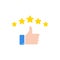 5 Star customer review quality rate satisfaction best service recommend. 5 star rate icon success vector icon.