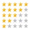 5 star rating. Vector illustration eps10. Isolated badge for website or app - stock infographics