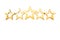 5 stars isolated gold white