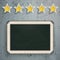 5 Stars Rating Blackboard Concrete