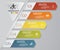 5 steps Infographics element chart for presentation. Arrow
