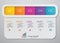 5 steps modern chart infographics elements. Vector illustration