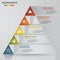 5 steps presentation char in pyramid shape. graphic or website layout. Vector.