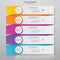 5 steps process chart infographics element.