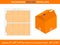 5\\\'x5\\\'x5\\\' Carton Regular Slotted Container Box, Die line Template